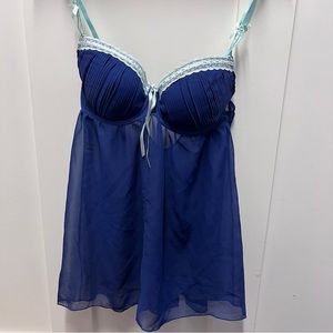 ⬇️$30 La Vie En Rose navy lingerie slip size M